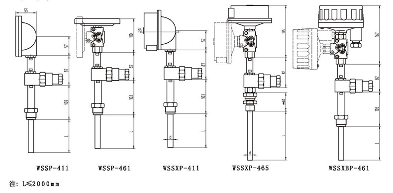 WSSX工业双金属温度计（一体化型螺纹式）_http://www.yihaojishi.com_双金属温度计_第3张